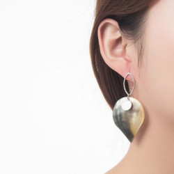 boucle oreille tige nacre-1901232-noir