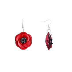 Rosa - Boucles d'oreilles tige rouge