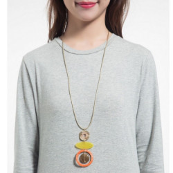 sautoir acrylique-1901316-jaune