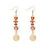 Tahour - Boucle d'oreille crochet orange