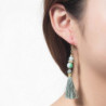 Tabea - Boucle d'oreille crochet verte