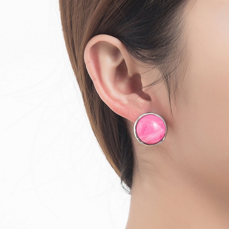 Félicité - Boucle d'oreille tige rose