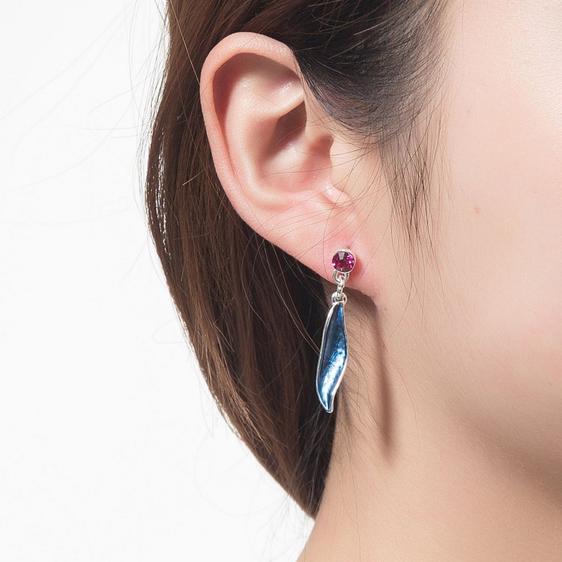 boucle oreille tige-1901036-bleu