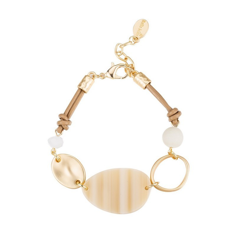 bracelet mousqueton-1901322-gris beige