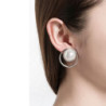 Tansy - Boucle d'oreille clip blanche