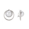 Tansy - Boucle d'oreille clip blanche