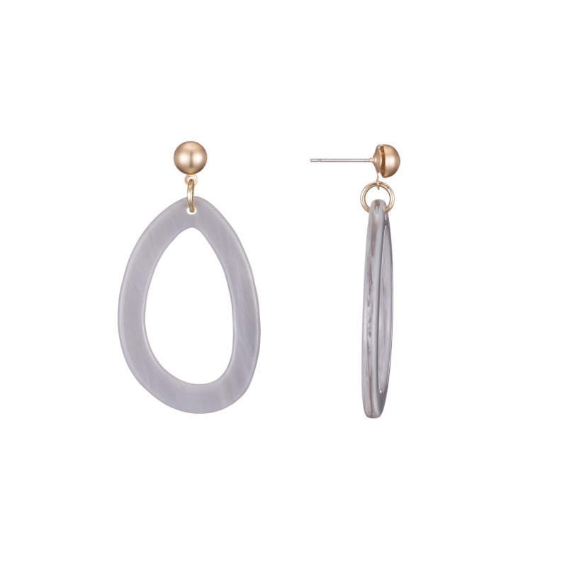 Thabata - Boucle d'oreille tige Grise