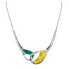 collier resine-1901042-jaune vert