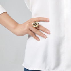 June Bague elastique argente