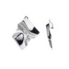 Halida Boucles d'oreilles clip argente