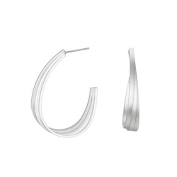 Joliane Boucles d'oreilles tige argenté mate