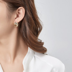 Jezabe Boucles d'oreilles tige or 2