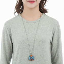 Odette Sautoir bleu orange