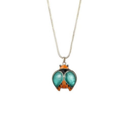 Odette Sautoir orange vert