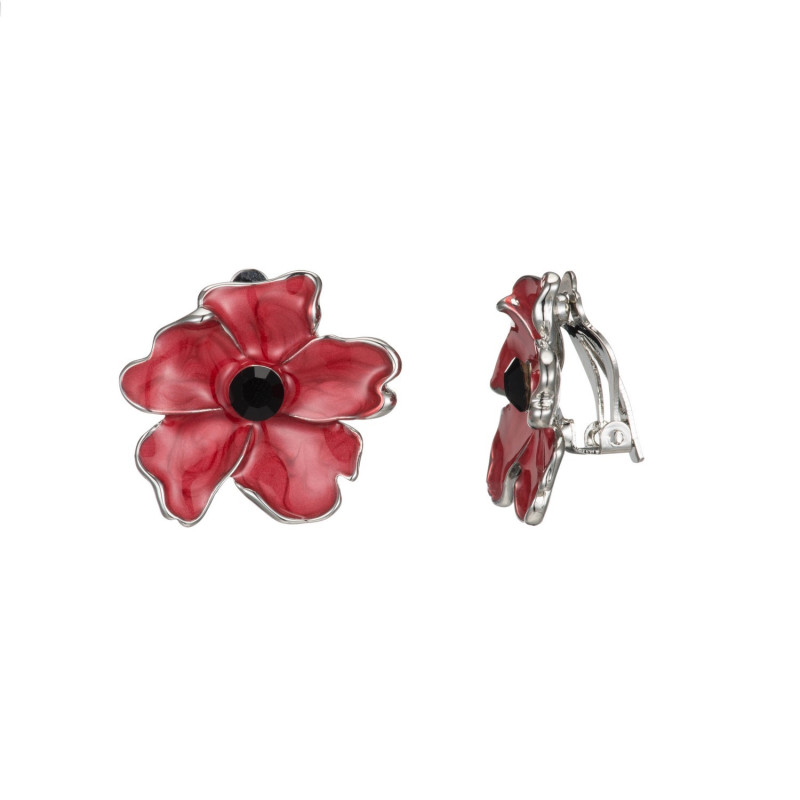 Kelina Boucles d'oreilles clip rouge