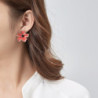 Kelina Boucles d'oreilles clip rouge