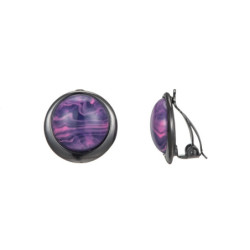 Amalia Boucles d'oreilles clip violet