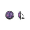 Amalia Boucles d'oreilles clip violet