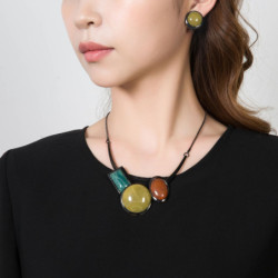 Amalia Collier bleu marron