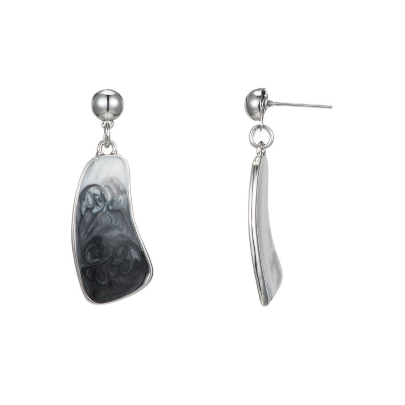 Beatrice Boucles d'oreilles tige noir