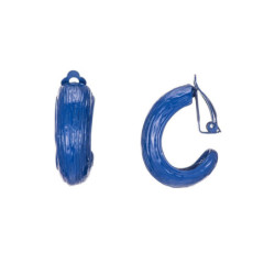 Betini Boucles d'oreilles clip bleu