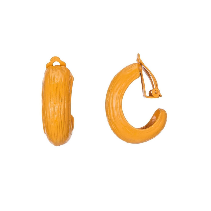 Betini Boucles d'oreilles clip jaune
