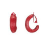 Betini Boucles d'oreilles clip rouge