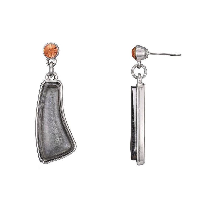 Cyliane Boucles d'oreilles tige gris