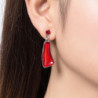 Cyliane Boucles d'oreilles tige rouge