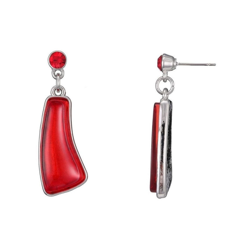 Cyliane Boucles d'oreilles tige rouge