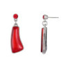 Cyliane Boucles d'oreilles tige rouge