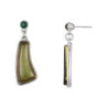 Cyliane Boucles d'oreilles tige vert