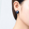 Constance Boucles d'oreilles clip bleu
