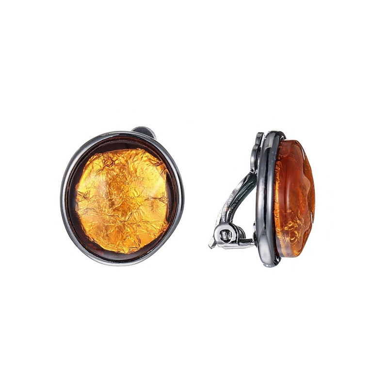 Constance Boucles d'oreilles clip jaune