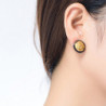 Constance Boucles d'oreilles clip jaune