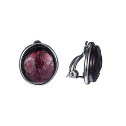 Constance Boucles d'oreilles clip violet