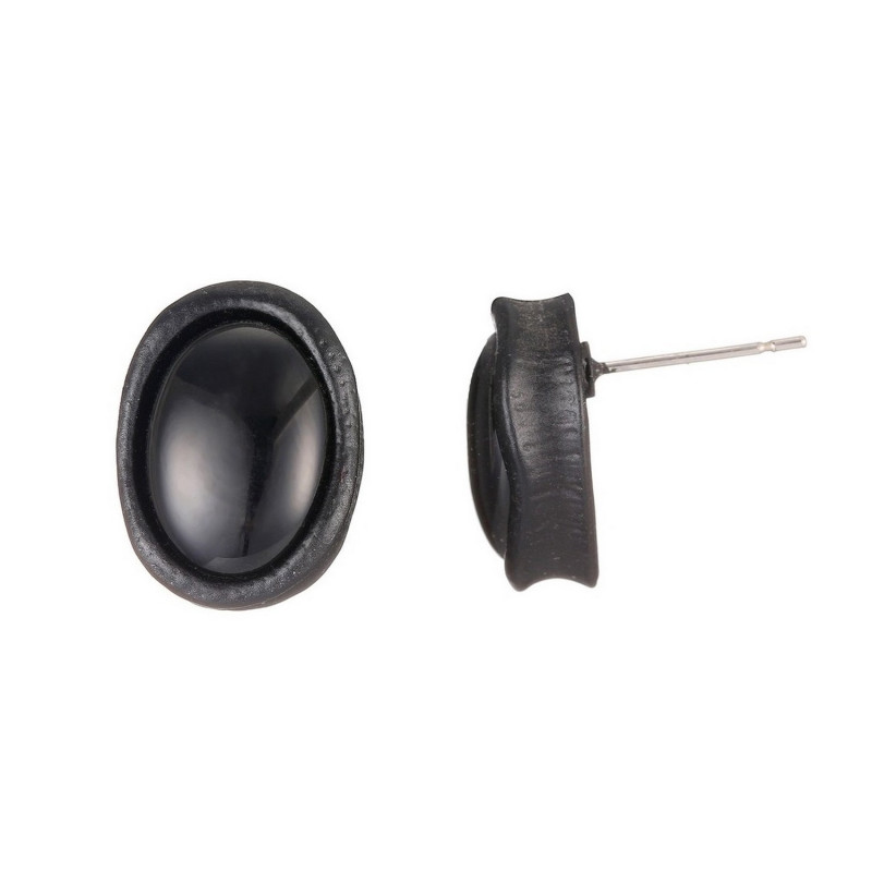 Eva Boucles d'oreilles tige noir