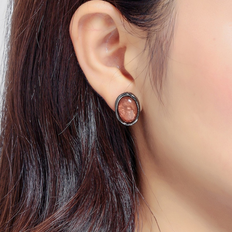 Eva Boucles d'oreilles tige rose