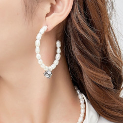 Talissa Boucles d'oreilles tige blanc