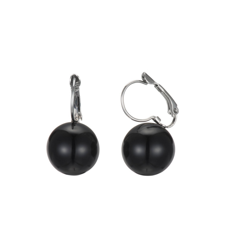 Sybile Boucles d'oreilles dormeuse noir