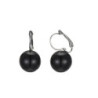 Sybile Boucles d'oreilles dormeuse noir
