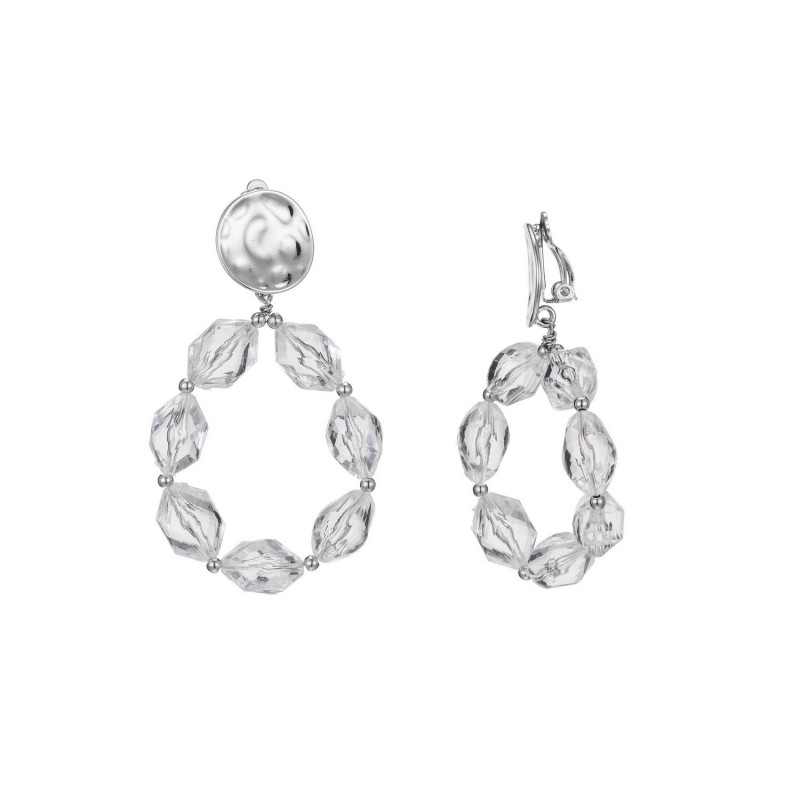 Waleis - Boucles d'oreilles clip blanc