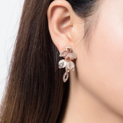 Winry - Boucles d'oreilles tige champagne