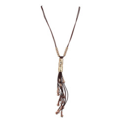 Joannie Sautoir marron