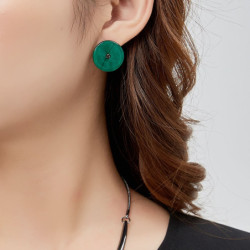 Anastasie Boucles d'oreilles tige noir 2