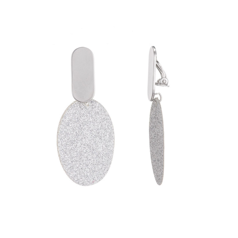 Isore Boucles d'oreilles clip blanc