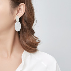 Isore Boucles d'oreilles clip gris