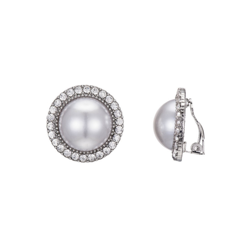 Sylvana Boucles d'oreilles clip blanc