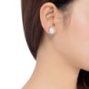 Kaya - Boucles d'oreilles clip blanc