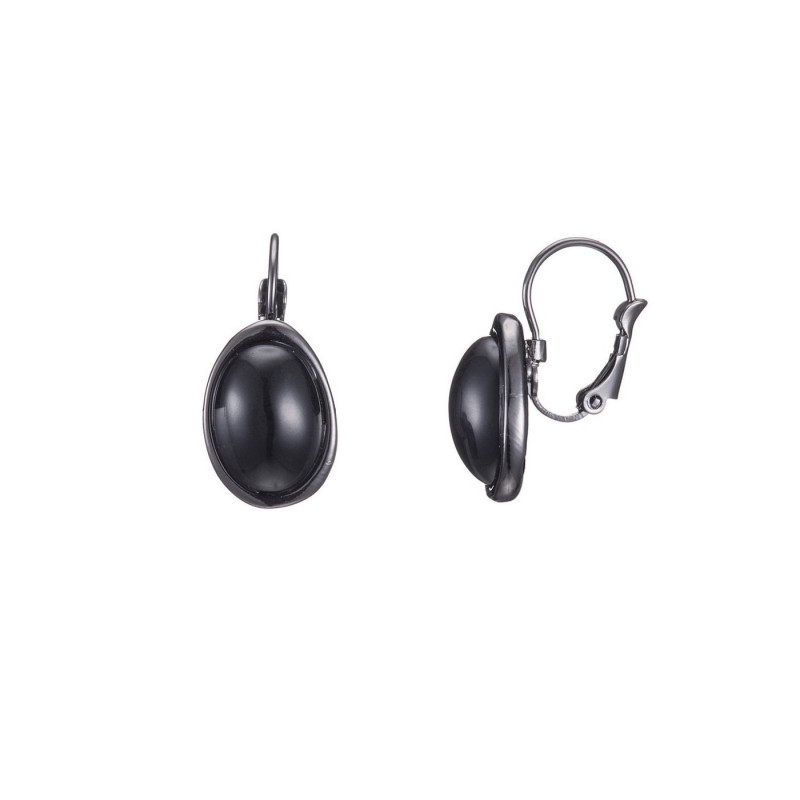 Adriel - Boucles d'oreilles dormeuse noire